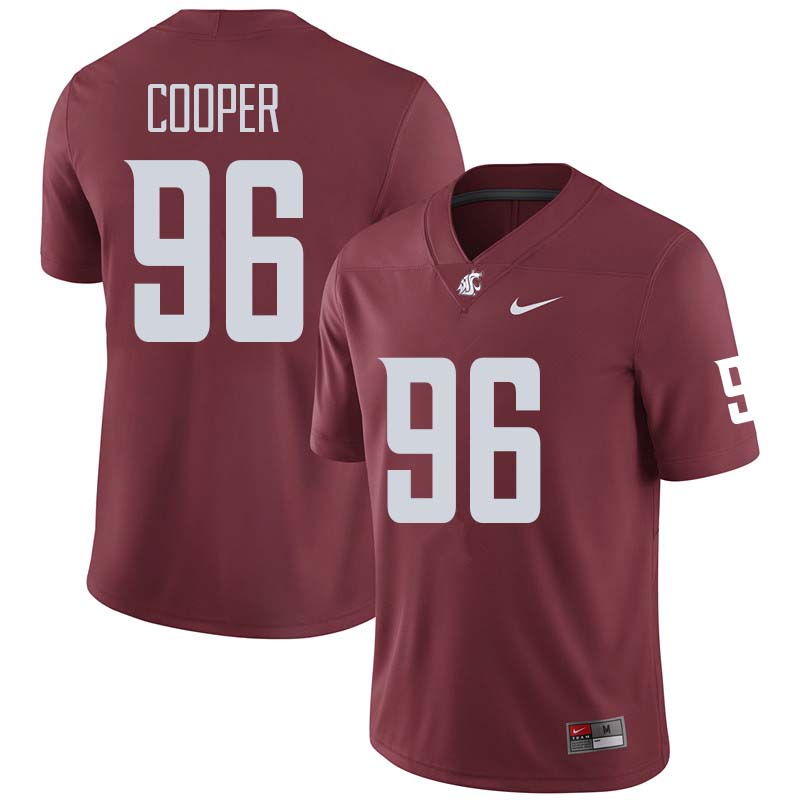 Washington State Cougars #96 Xavier Cooper College Football Jerseys Sale-Crimson